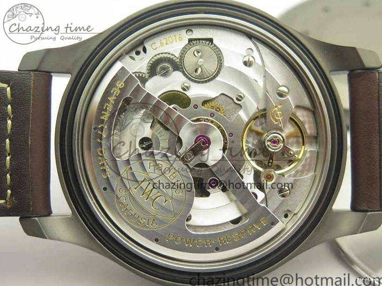 MIROTIME 0228 Big Pilot IW501004 Titanium ZF 1:1 Best Edition Black Dial On Brown Leather Strap A ZeroBulk 7212